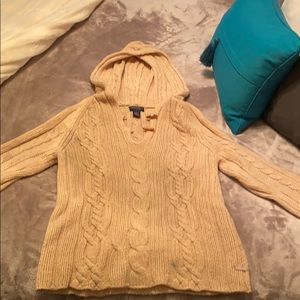 American Eagle knit hooded sweater